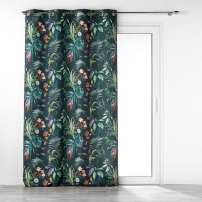 Rideau tamisant esprit exotique (140x260 cm - Vert emeraude)