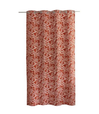 Rideau tamisant esprit lodge 140x240cm - 140x240cm - Terre cuite