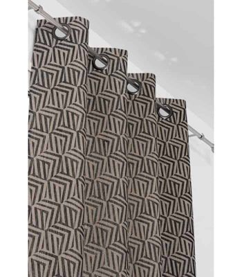 Rideau Tamisant Ethnique - 140x240cm - Noir
