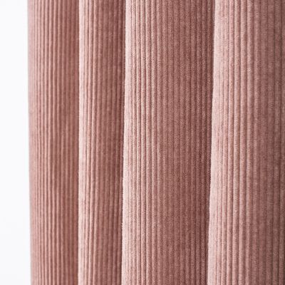 Rideau tamisant Fernand Rocle velours cotelé rose L.260 x l.140 cm