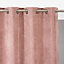 Rideau tamisant Fernand Rocle velours cotelé rose L.260 x l.140 cm