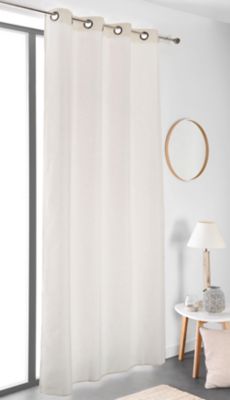 Rideau tamisant Metis L.350 x l.135 cm blanc