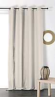 Rideau tamisant polyester Metis L.350 x l.135 cm beige