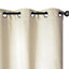 Rideau thermique 100% polyester avec œillets l.140 x H. 240 cm blanc écru