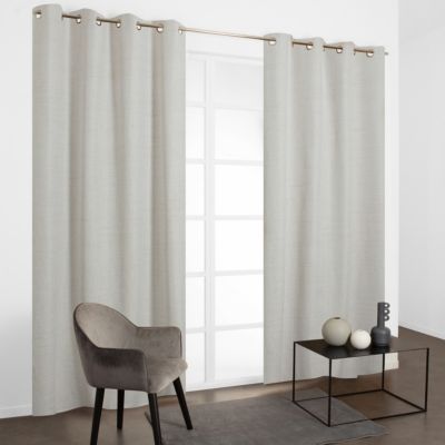 Rideau thermique à œillet beige l.135 x H.260 cm JBY Creation