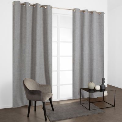 Rideau thermique à œillet marron l.135 x H.260 cm JBY Creation