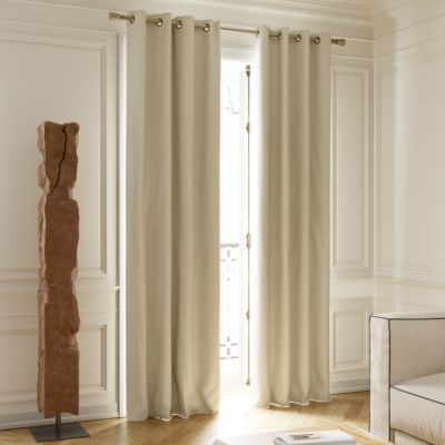 Rideau thermique à œillets beige l.140 x H.260 cm GoodHome Novan
