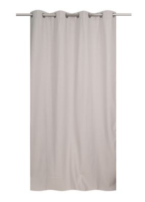 Rideau thermique à œillets effet lin crème L.240 x l.140cm