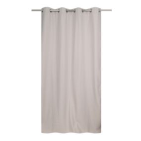 Rideau thermique à œillets effet lin crème L.240 x l.140cm