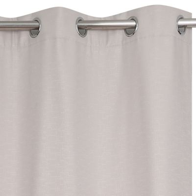Rideau thermique à œillets effet lin crème L.240 x l.140cm