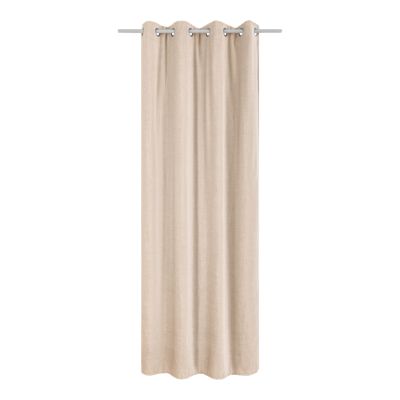 Rideau thermique à œillets effet velours tissé Kulti beige nude l.140 x H.280cm GoodHome