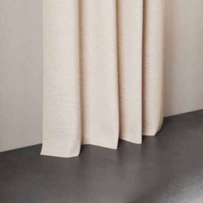 Rideau thermique à œillets effet velours tissé Kulti beige nude l.140 x H.280cm GoodHome