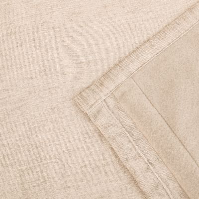 Rideau thermique à œillets effet velours tissé Kulti beige nude l.140 x H.280cm GoodHome
