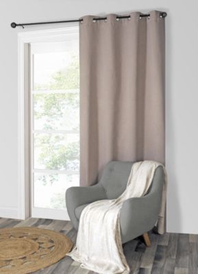 Rideau thermique à œillets marron taupe l.140 x H. 240 cm