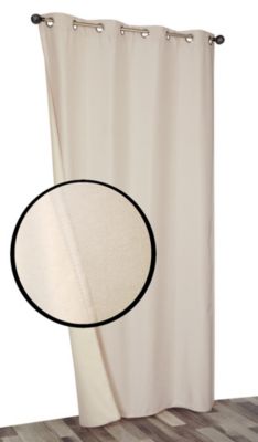 Rideau thermique à œillets sable chiné l.135 x H.240 cm