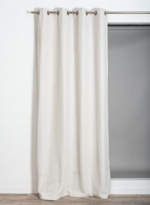 Rideau thermique à oeillets uni Luna blanc ivoire L.260 x l.140cm Rocle