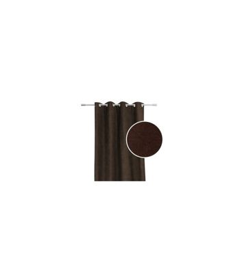 Rideau thermique aspect velours "Galena" - 140x260cm - Chocolat