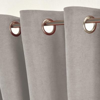 Rideau thermique aspect velours "Galena" - 140x260cm - Gris