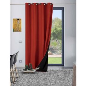 Rideau thermique aspect velours "Galena" - 140x260cm - Rouge