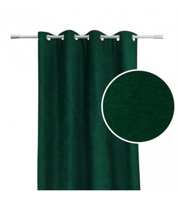 Rideau thermique aspect velours "Galena" - 140x260cm - Vert foncé