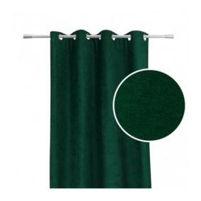 Rideau thermique aspect velours "Galena" - 140x260cm - Vert foncé