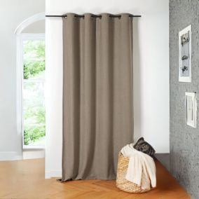 Rideau thermique au style bouclette (140x260 cm - Taupe)