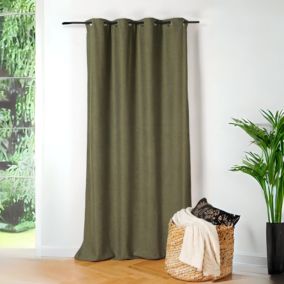 Rideau thermique au style bouclette (140x260 cm - Vert Olive)