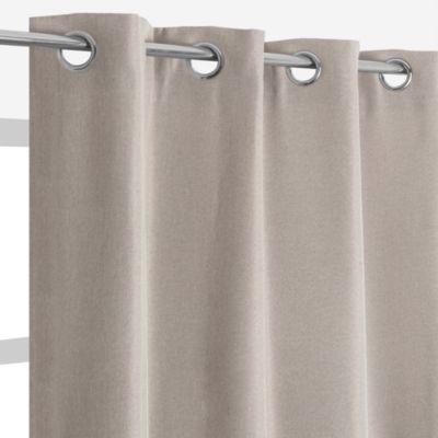Rideau thermique beige 8 œillets Chambray 135 x 240 cm