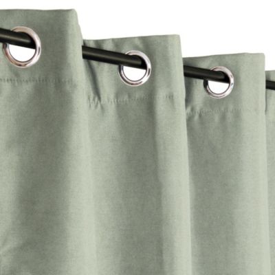 Rideau Thermique Brossé 140x240cm avec Doublure Polaire - Vert d'Eau, Prêt à Poser