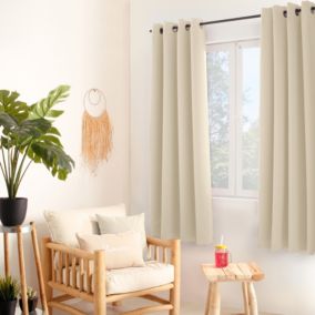Rideau thermique en microfibre doublée (135x180 cm - Ecru)