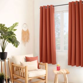 Rideau thermique en microfibre doublée (135x180 cm - Terracotta)