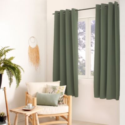 Rideau thermique en microfibre doublée (135x180 cm - Vert)