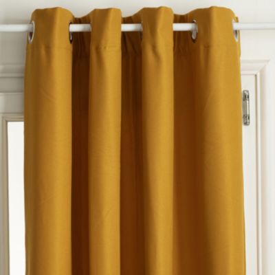 Rideau thermique et isolant uni (140x260 cm - Jaune Ocre)