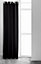 Rideau thermique jacquard noir l.140 x H.240 cm