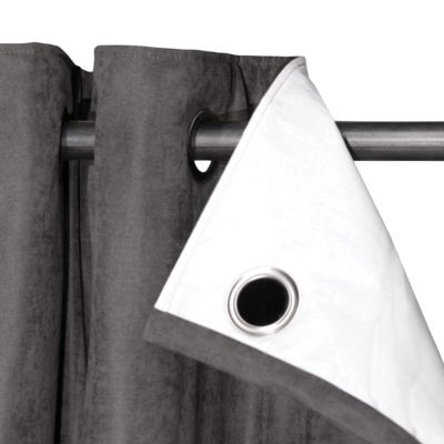 Rideau thermique Meiere GoodHome l.140 x H.260 cm gris