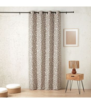 Rideau thermique obscurcissant et phonique "bouleau" 140 x 240 cm motif tacheté - 140x240cm - Beige