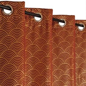 Rideau Thermique Occultant Bordeaux à Motifs Arc-en-Ciel 140x240cm
