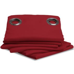 Rideau thermique occultant Oeillet Rouge MC310 140 x 260 (LxH)