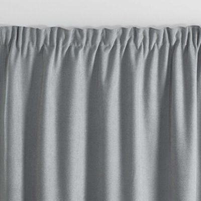 Rideau thermique phonique et semi occultant à galons fronceurs KONFOR (140x260 cm - Gris Perle)