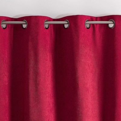 Rideau thermique phonique et semi occultant KONFOR (140x180 cm - Rouge)