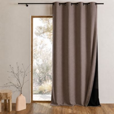 Rideau thermique phonique et semi occultant KONFOR (250x260 cm - Lin)