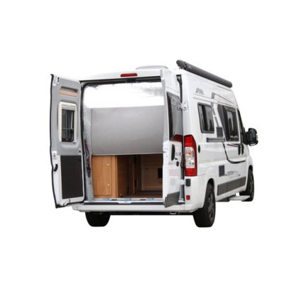 Rideau thermique portes arrières PREMIO 1 panneau sans fenêtre Ducato - Gris clair HINDERMANN