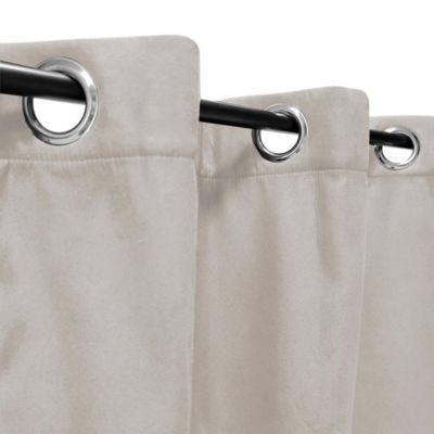 Rideau Thermique suédine doublé polaire 140x240cm, Prêt a Poser, Beige