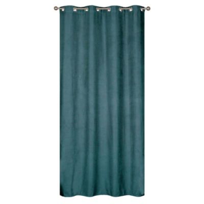 Rideau Thermique suédine doublé polaire 140x240cm, Prêt a Poser, Vert Emeraude