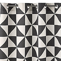 Rideau triangle noir et blanc l.140 x H.240 cm