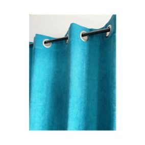 Rideau Turquoise Uni Phonique, Isolant, Thermique et Occultant - 140x260cm - Turquoise