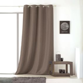 Rideau uni avec oeillets (145x240 cm - Beige)