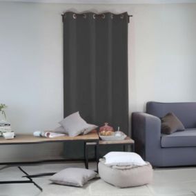 Rideau Uni en 100% lin (140x280 cm - Gris anthracite)