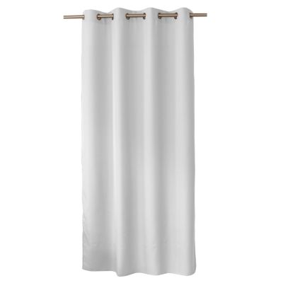 Rideau uni à œillets Blanc, l. 140 x H. 240 cm, BASIC