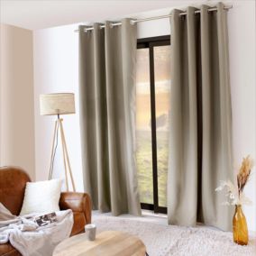 Rideau uni isolant et thermique (140x240 cm - Naturel)